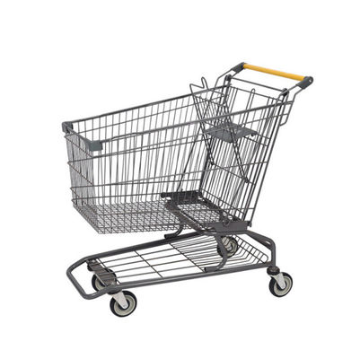 качество  Euro Unfolding Shopping Trolley Metal Supermarket Shopping Trolley Grocery Wire Trolley завод