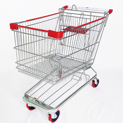 Folding Durable German Style 150L Metal Grocery Cart Supermarket Carts On Sale